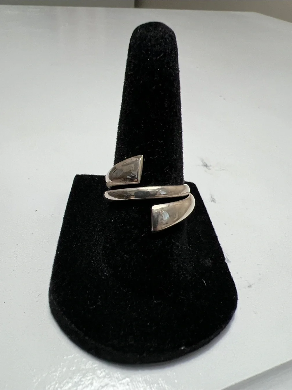 Modern Open-Ended Silver Wrap Ring - Polished 925 Sterling Silver- Heirloom